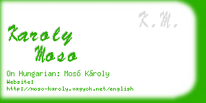 karoly moso business card