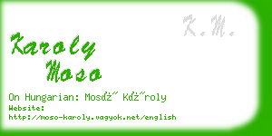 karoly moso business card